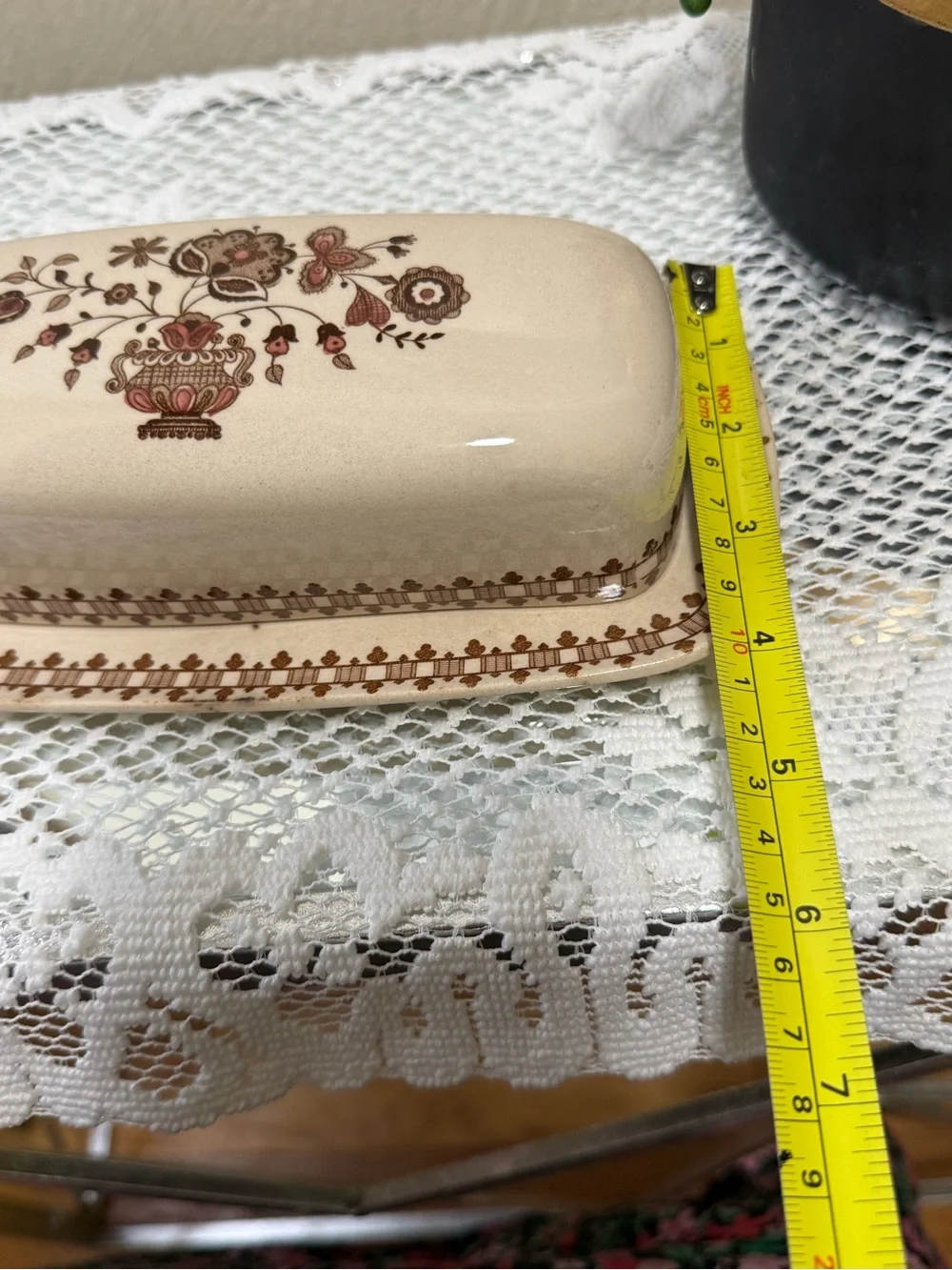Jamestown Johnson Bros Old Granite Staffordshire Ironstone Butter Dish England
